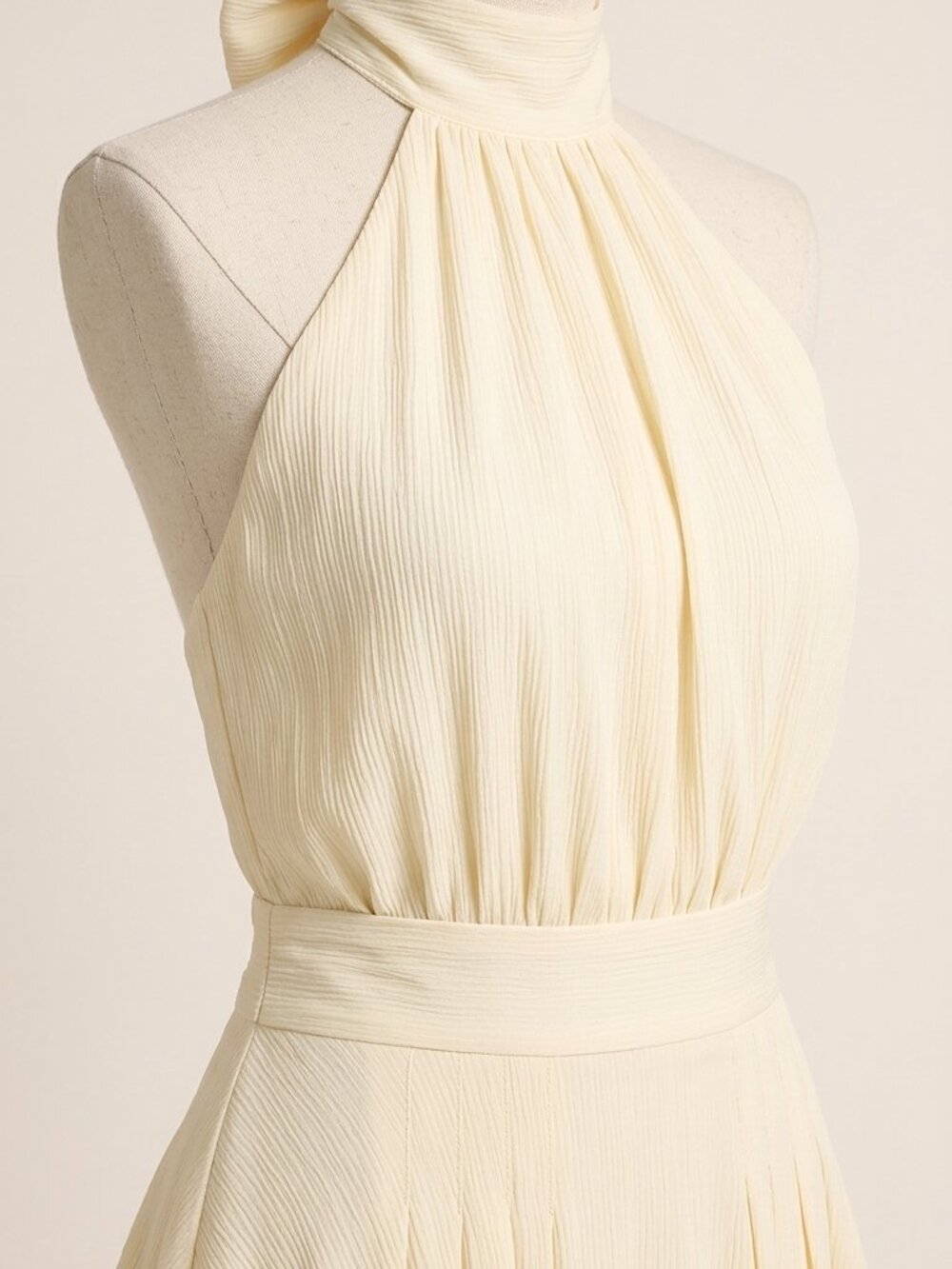 Cider Creme A-Line Mini Dress Built-In Shorts High Neck Scarf Size M - Picture 2 of 5